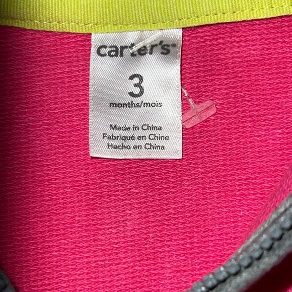 🛍Cute Little Girls Zip Up Hoodie size 3 Months 🛍 - Picture 3 of 5